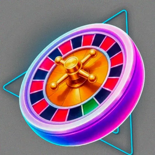Neon roulette wheel