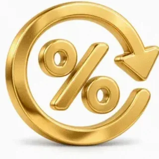 Gold percent symbol — Neosurf