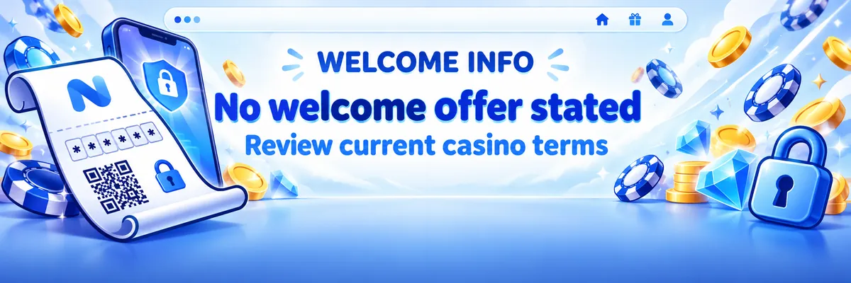 Hand-drawn Neosurf voucher curling beside a smartphone on a pale blue gradient, presenting welcome information.